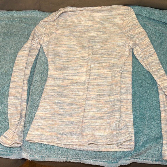 Madewell Space Dye Faux Wrap Top Color Soft Rainbow Size Medium NEW With Tags - Picture 2 of 7